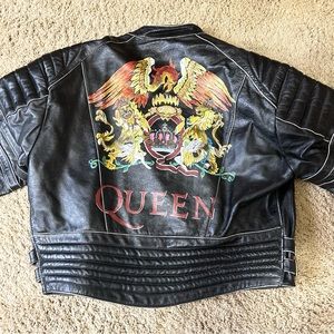 A LIMITED EDITION 1991 `QUEEN` BLACK leather jacket